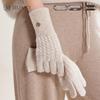 Women's Thick Cashmere Cable Knit Winter Gloves
