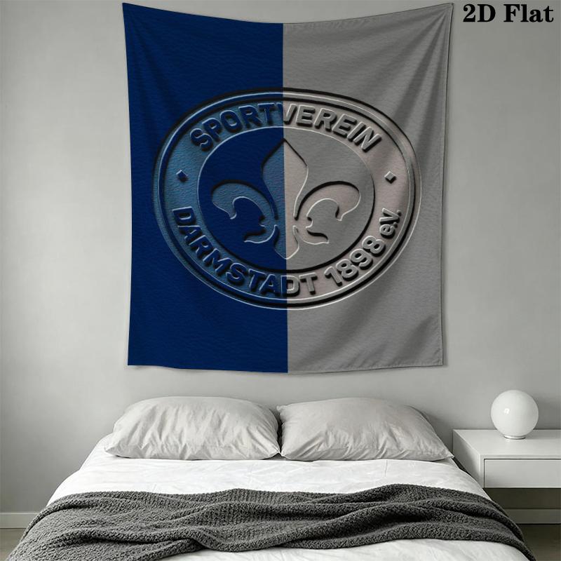 SV Darmstadt 98 Wall Tapestry Aesthetic Wall Hanging Printed Fabric Blanket Decorative Tapestries for Bedroom Living Room Home Decor