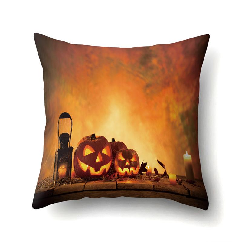 Halloween Pillowcase Car Waist Pillow Pumpkin Sofa Cushion Cover Office Home Living Room Pillowcase