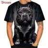 Fierce Bulldog Boxing T Shirt Men Cool Design 3D Bully Pitbull Print T-shirt Novelty Personality Tee Harajuku Fashion Streetwear