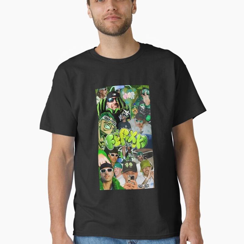 Feid Green Aesthetic Collage Art Design Classic T-Shirt