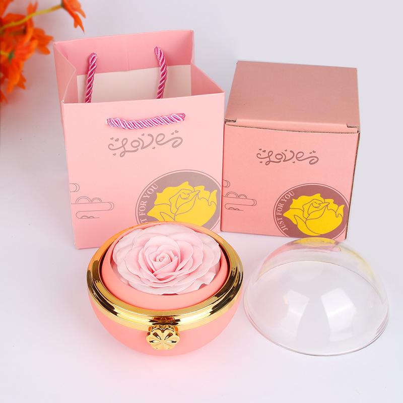 Cross-border Valentine's Day Senior Sense Expression Gift Eternal Flower Rotating Jewelry Gift Box Commemorative Birth Day