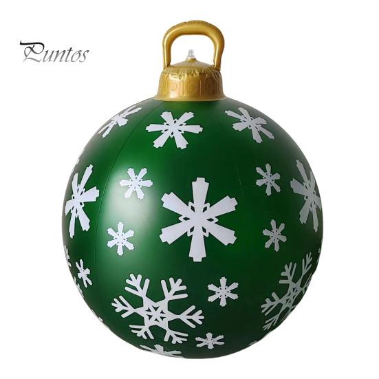 Рождественский надувной мяч диаметром 60 см, водонепроницаемый рождественский мяч, устойчивый к разрывам, многоразовый, гигантский надувной мяч для праздничного декора двора, газона, крыльца