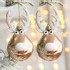 2pcs Elk Christmas Balls Ornaments Xmas Tree Hanging Bauble Pendant Christmas Decorations for Home New Year Party Navidad 2024