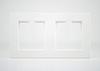 Finishing Plate - NOVELLA - 2 Posts - White - Polycarbonate - 81x155x10mm