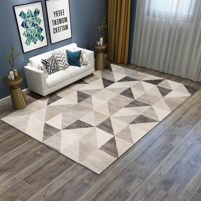 Modern Minimalist Geometric Living Room Carpet Home Bedroom Bedside Carpet Large-area Carpet Mat