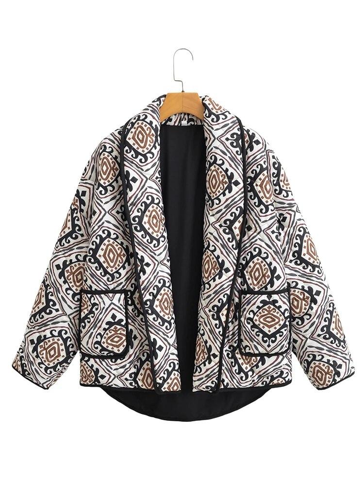 Короткая куртка с лацканами, женская теплая куртка-кардиган с длинными рукавами и карманами, плотная осенне-зимняя женская уличная верхняя одежда