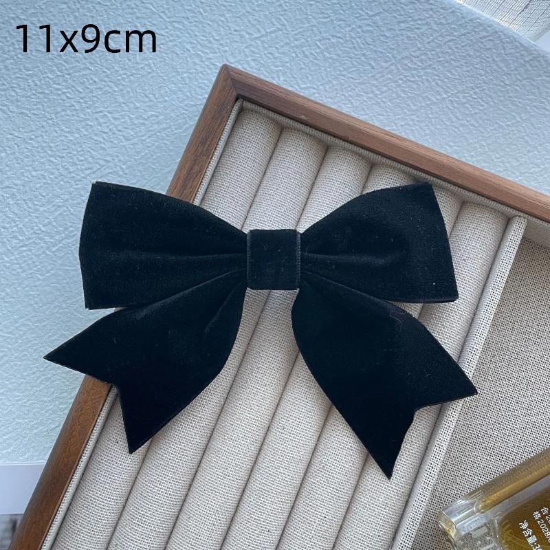Black Bow Brooch With Ribbon And Safety Pin Simple Corsage Women'S Clothing Accessories Fashion Jewelry