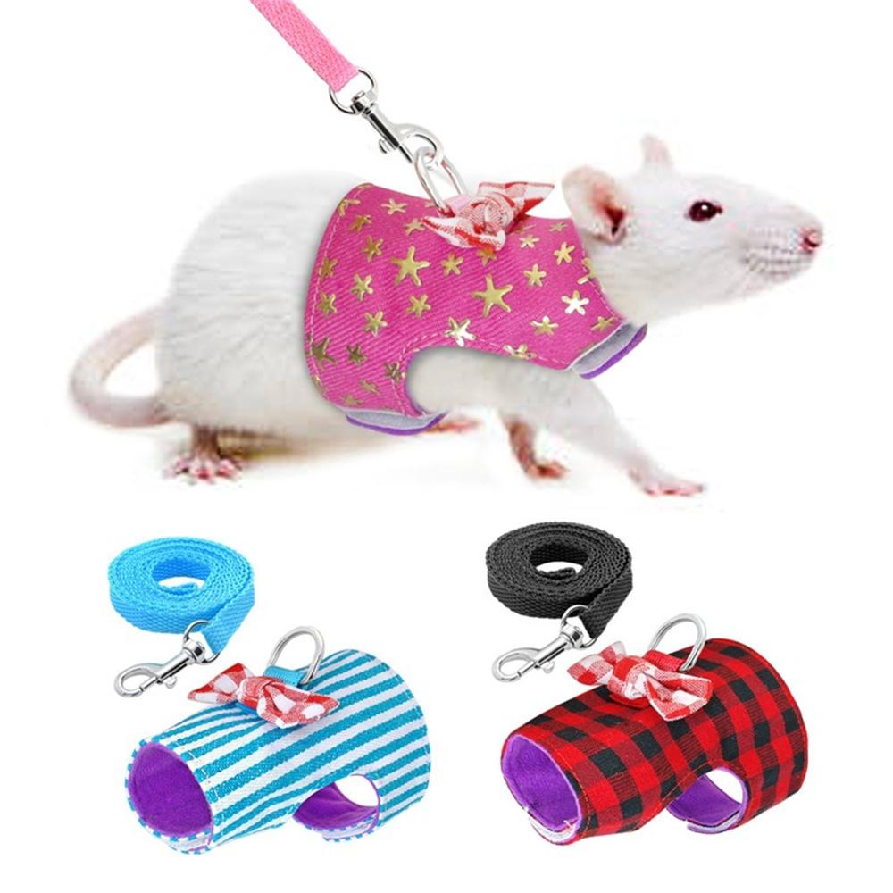 Safety Small Pet Ferret Pet Adjustable Hamster Vest Leash Leads Harness Chest Strap