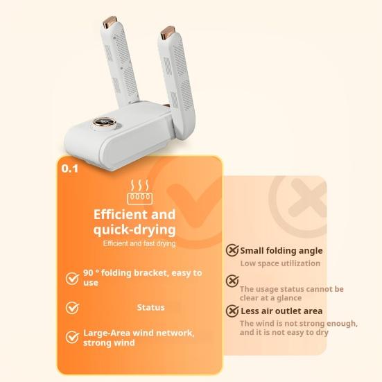 Сушилка для сухой и мокрой обуви с вентилятором, цифровым дисплеем, функцией таймера, низким уровнем шума, складной конструкцией, для использования в дороге, сушилка для обуви и ботинок