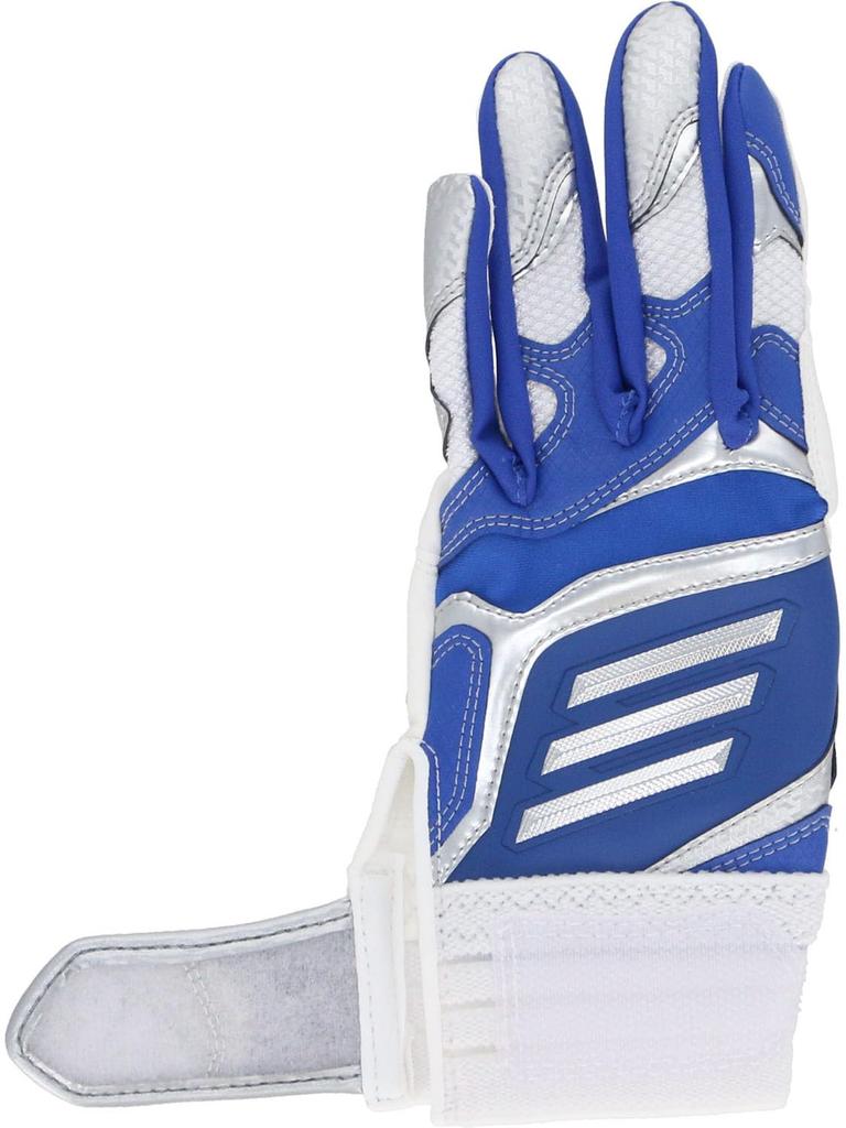 Adidas Baseball Batting JM LBG904 Gloves, 51, Junior, Blue/Silver (2313),