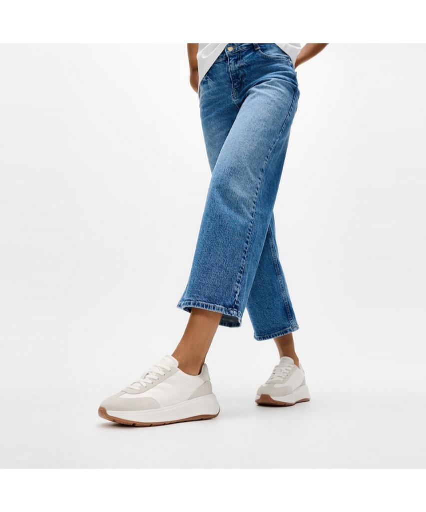 Fitflop [F-Mode] Women'S Wave Leather/Suede Sneakers - Urban White (Ft59K2N151)