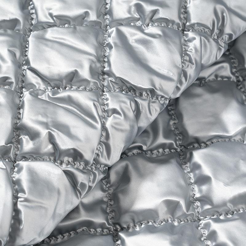 Матовая стеганая ткань из ПУ кожи с ультразвуковым тиснением, стеганая хлопковая композитная ткань для одежды, багажа, ширина 137 см