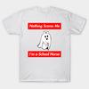 T Shirt Women Halloween Nothing Scares Me Im A School Nurse Shir Harajuku Print Kawaii Tshirt Summer Short Sleeve Female T-Shirt Top Tee