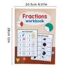 Montessori Fractions Workbook Arithmetic Learning Teaching Aids Grade 3-4 Primary School Math Cognitive Training Test Book