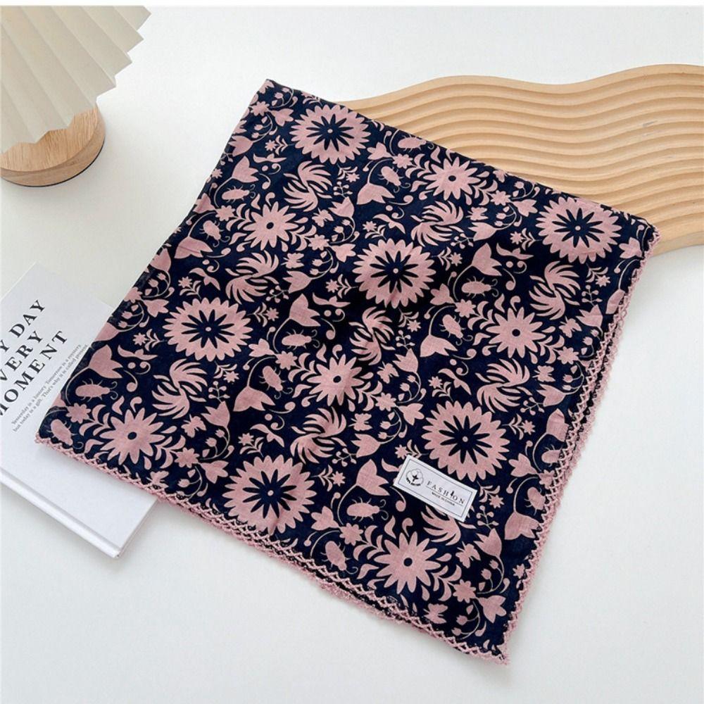 Scarf Hair Band Small Square Scarf Flower Square Handkerchief Clothing Accessories