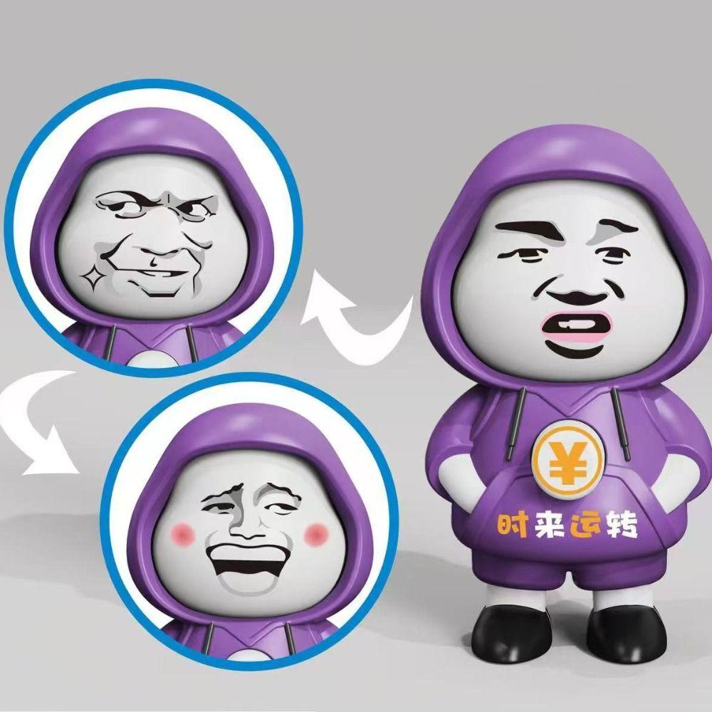 Plastics Cartoon Doll Keychain Chinese Style Face Changing Toy Face Changing Pendant Kid Girl Boy