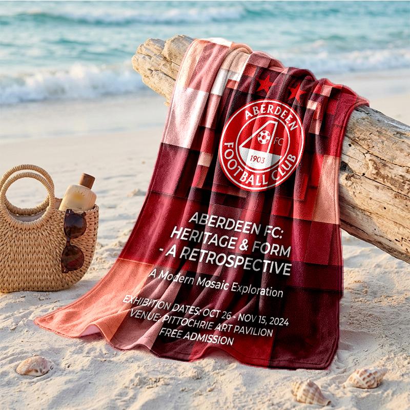 Пляжное полотенце из микрофибры Aberdeen FC, быстросохнущее, впитывающее, большое, для пляжа, плавания, путешествий