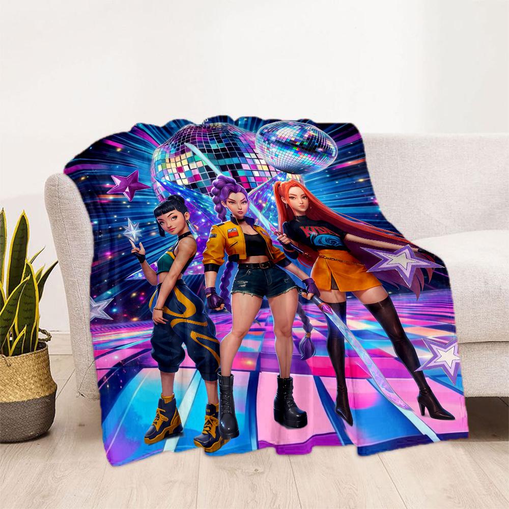 Huntrxx: Neon Warriors Blanket Durable Comfort Great for Picnics Bedding Seaside All-Season Use Warmthful Decor