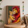 Disney Lion King Oil Art Painting Kit Home Wall Decor Handmade Gift for Lion King Lovers Animal Art Custom Canvas Artwork Modern Decor