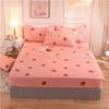 Printing Bed Fitted Sheet Cotton Thick Quilted Soft Elastic Fitted Sheet Bedding Mattress Cover Topper Single Full Queen King Sheet&Pillowcases