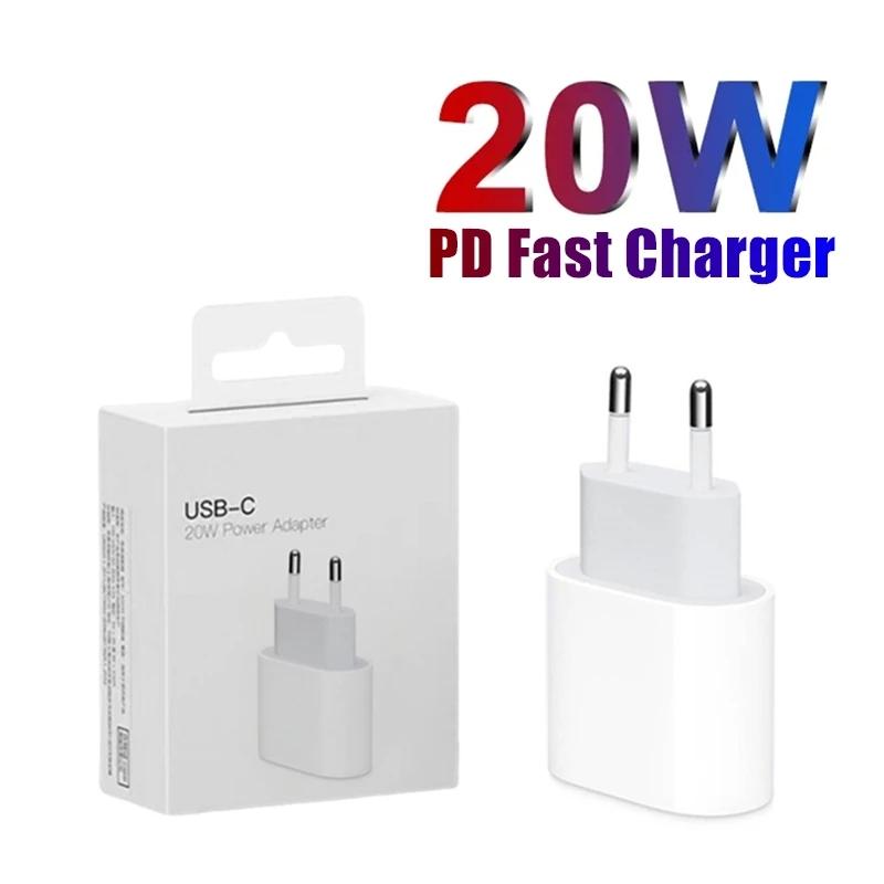 20 Вт PD быстрое зарядное устройство EU US для iPhone 15 14 Plus 11 12 13 Pro Max X XR XS 8 Samsung Huawei быстрая зарядка USB-C адаптер питания с розничной коробкой