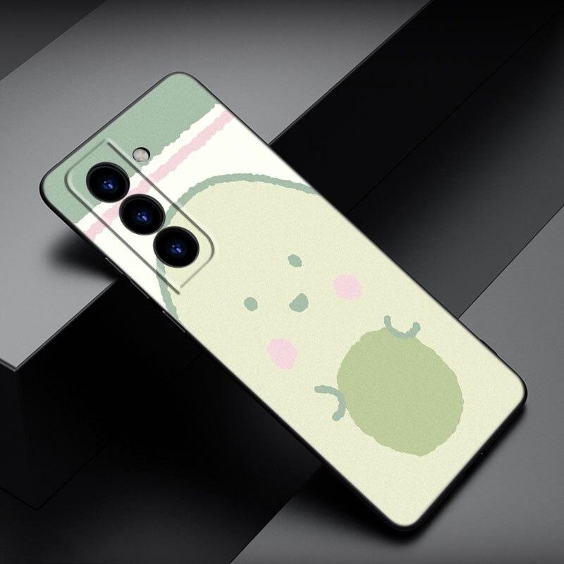 Милый мультяшный авокадо эстетический чехол для телефона Samsung Galaxy S22 Pro S21 S20 FE Ultra S10 Lite S10 S10E S9 S8 Plus черный чехол