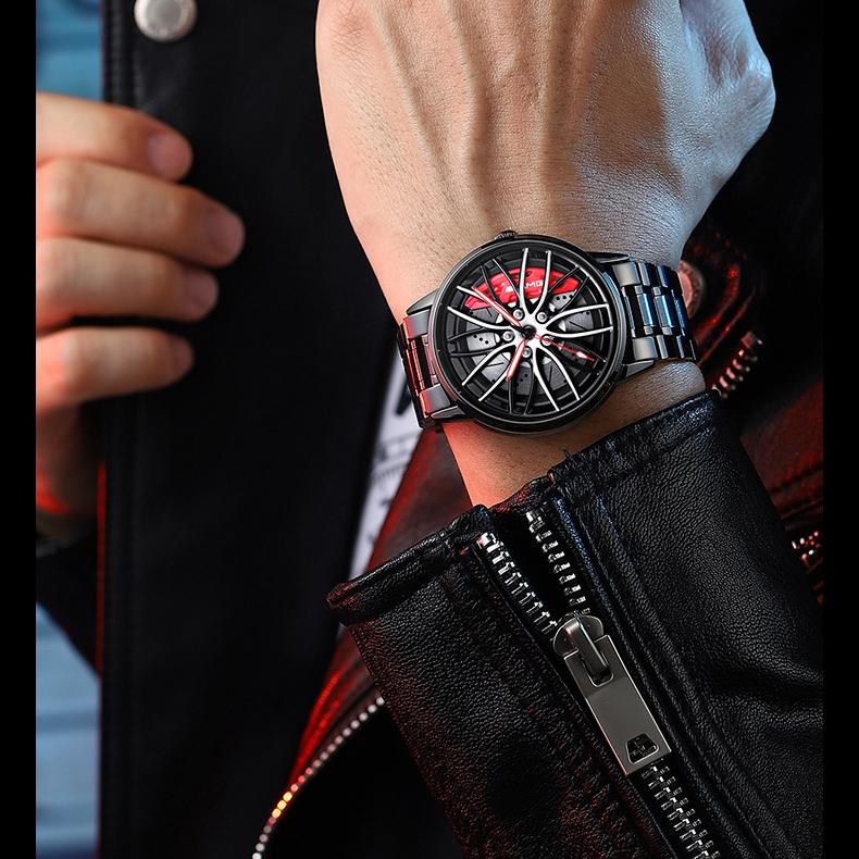 SVJ Wheel Watch 360 Вращающийся полый модифицированный суппорт AMG488 Мужские часы с суппортом