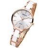 Watch Ceramic White Simple Arm Watch Ladies Waterproof Analog Quartz Brand Stylish Casual Business Stainless Steel Watch Luxury Gift for Her NIBOSI