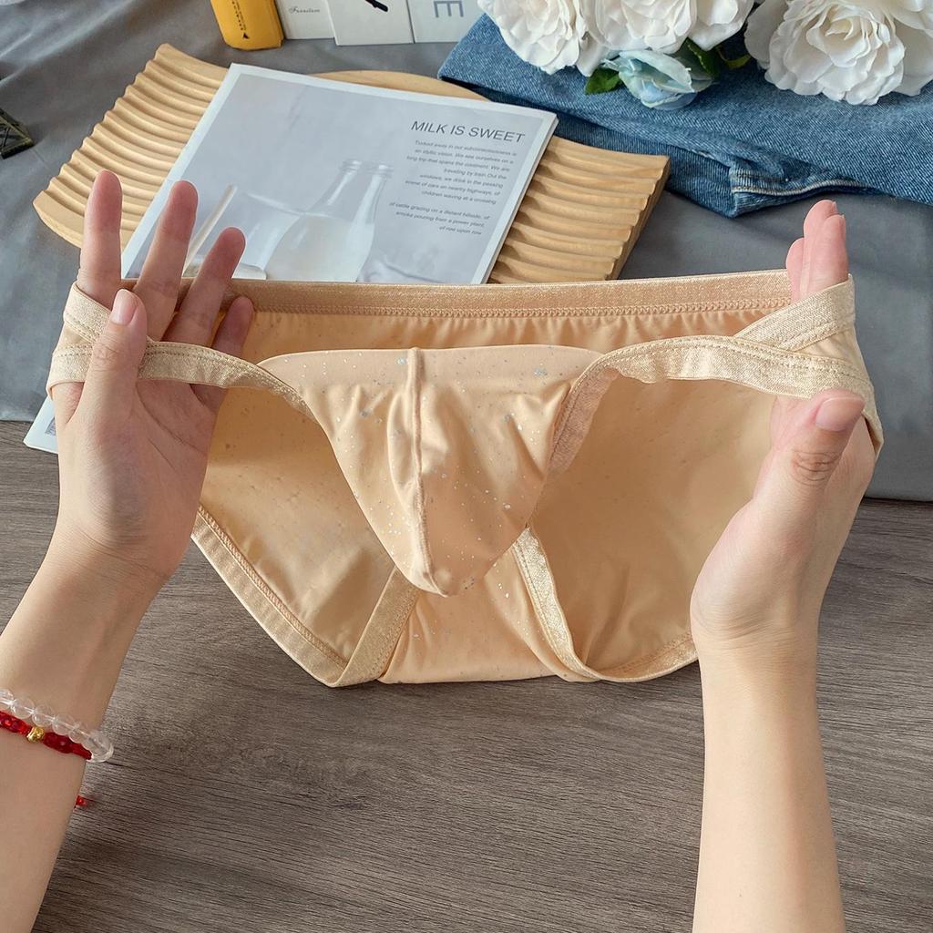 Новые Мужские Сексуальные Трусы с Низкой Талией: Бикини-треугольник в стиле Pure Style с дышащим дизайном из пайеток