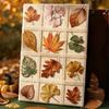 Реалистичный осенний лист Набор наклеек с вязаным эффектом для дневников