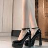 2025 Spring Thick Heel Women Mary Jane Shoes Fashion Ankle Strap Ladies Elegant Wedding Party Pumps