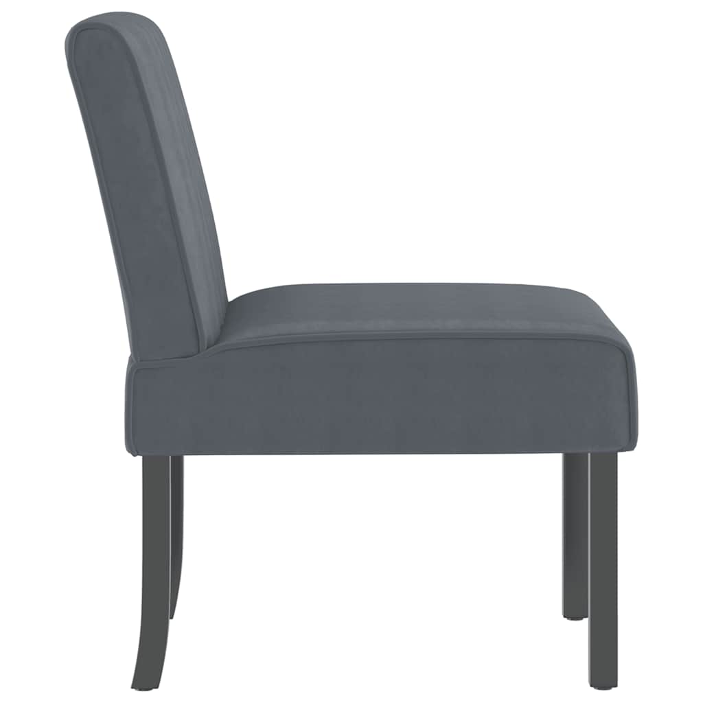 Upholstered Chair Dark Gray Velvet
