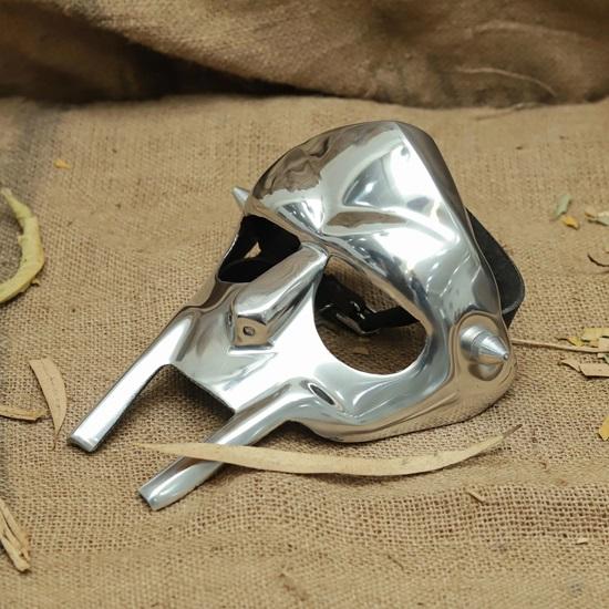 Маска MF DOOM для лица гладиатора с хромированным серебристым покрытием, коллекционная маска для косплея в стиле хип-хоп