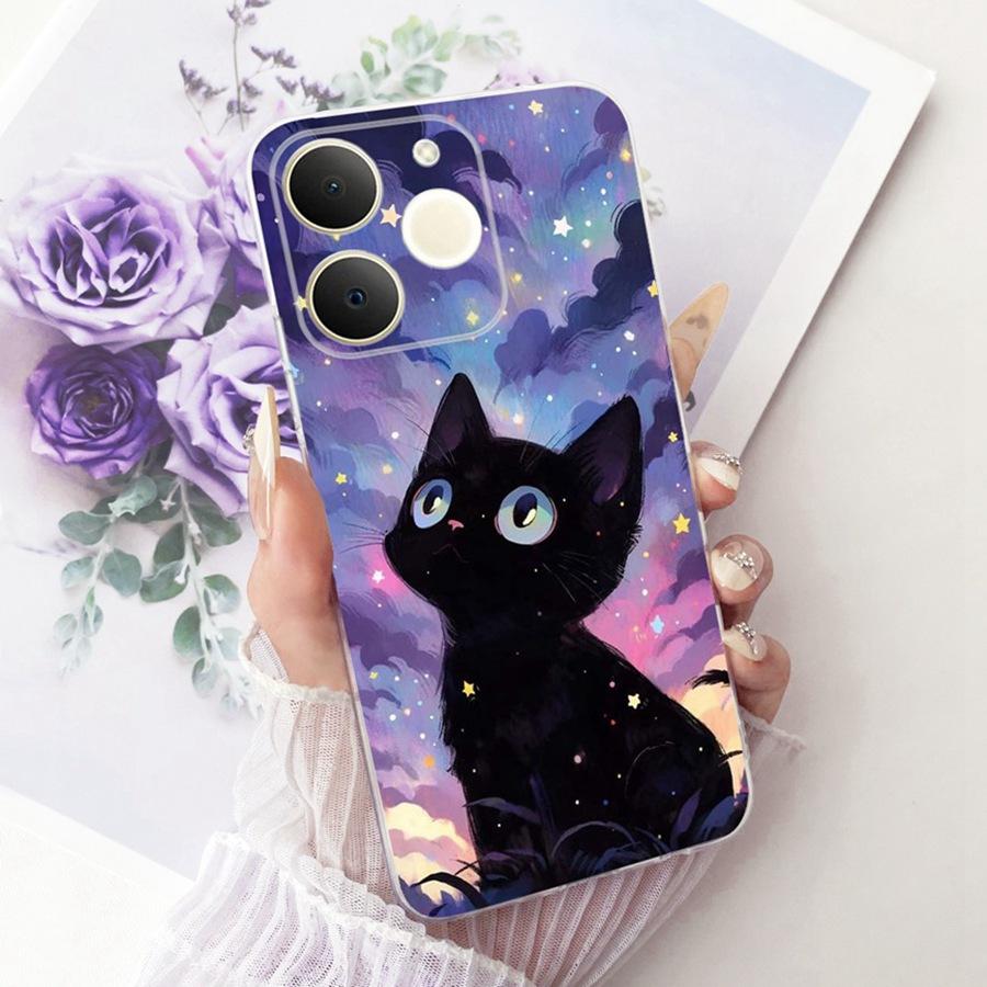 Чехол для телефона Realme Note 70 70T Милый рисунок с мультяшными котами Чехол из ТПУ для Realme Note70T Narzo 80 Lite Мягкий силиконовый Funda