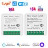 Tuya WiFi Умный выключатель 2-стороннее управление с мониторингом энергопотребления Переключатель 16А Мини Умный автомат Управление Smart Life Alexa Через Google Home
