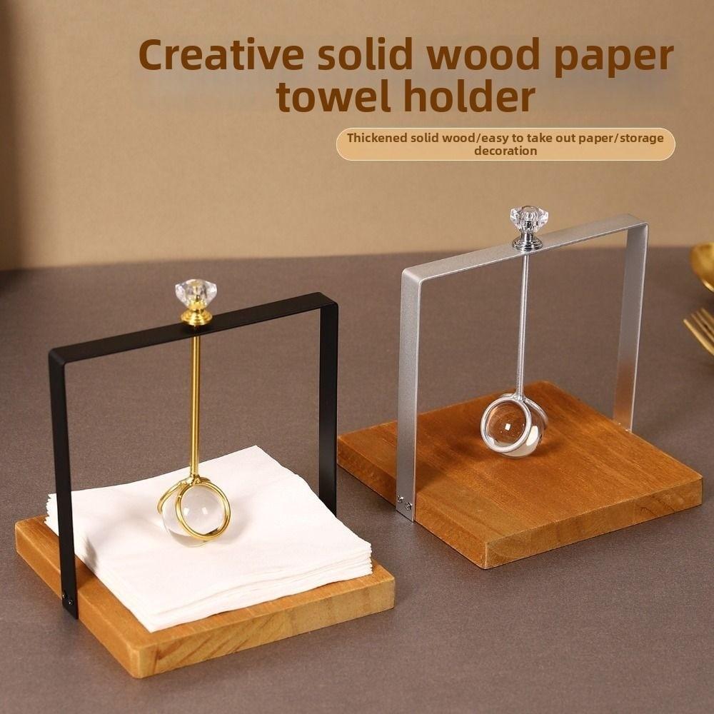 Creative Tabletop Tissue Rack Light Luxury Napkin Dispenser Practical Metal Napkin Holder  Party