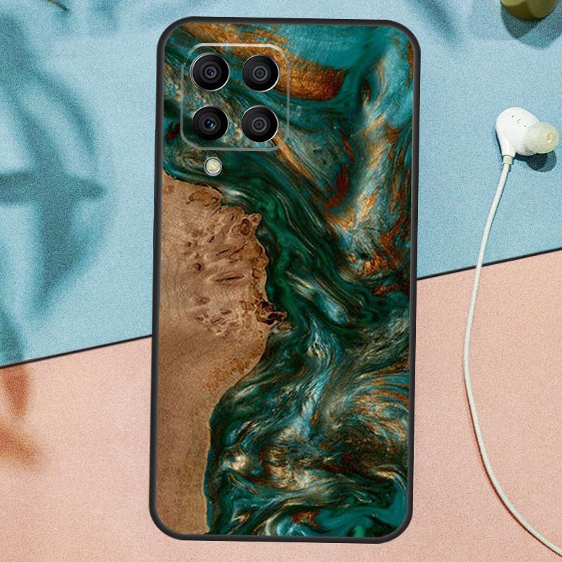 Чехол с узором "Дерево и смола" для Samsung Galaxy M33 M53 M13 M12 M32 M52 M06 M16 M36 M56 M15 M55 M31 M14 M35 M34 M54