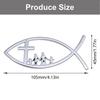 Наклейка с эмблемой в виде христианского креста и рыбы, 3D-наклейка с изображением Иисуса на автомобиль, наклейка на бампер окна автомобиля, автомобильный значок с изображением Иисуса на рыбе
