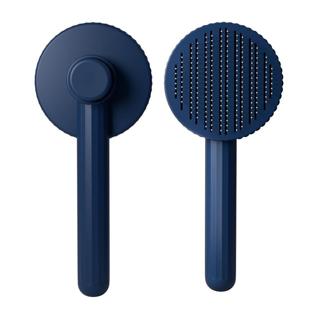 Pet Rabbit & Cat Hair Removal and Massage Comb – Self-Cleaning Detangling Tool for Loose Hair