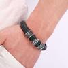 New Punk Men Jewelry Stainless Steel Buddha Head Bracelet Bangle Leather Bracelet Accessories