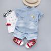 Summer Baby Boys Denim Clothing Children Casual Short Sleeve Shirt Shorts 2Pcs Set Kids Sportswear Toddler Fashion Wear