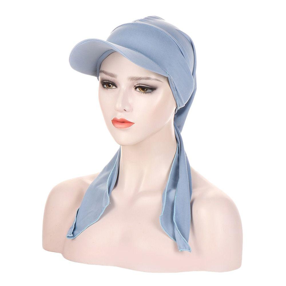 Fashion Headscarf Sunscreen Wrap Caps Muslim Hijab Turban Hat Head Wrap