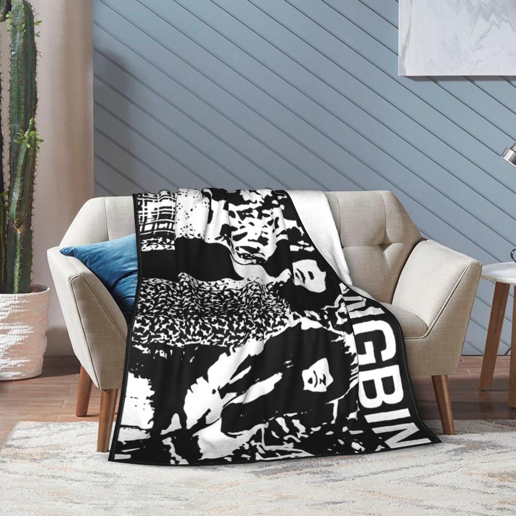 Khruangbin Abstract Mode Flannel Fashion Blanket Rock Band Funny Throw Fashion Blanket for Bedspreads 125*100cm Super Soft