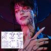 Kpop Demon HUNTERIX Наклейки-татуировки Sajaa Boys Dark Косплей Набор для боди-арта для детской вечеринки в честь дня рождения