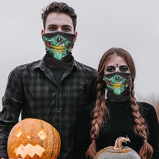 Велосипедный шейный платок с черепом на Хэллоуин, дышащий, защита от солнца и ультрафиолета, легкий, для мужчин и женщин, мотоциклетный защитный щиток, бандана, шарф