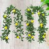 Real Touch Artificial Lemon Garland Green Plant Faux Fruit Vine  Door Wall Table Decor
