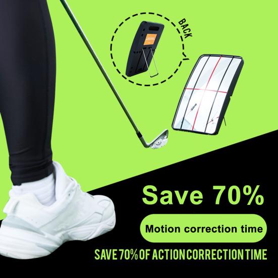 Зеркало для паттинга для гольфа Тренажер для паттинга для гольфа для точности, выравнивания, траектории свинга, аксессуар для практики гольфа в помещении и на открытом воздухе