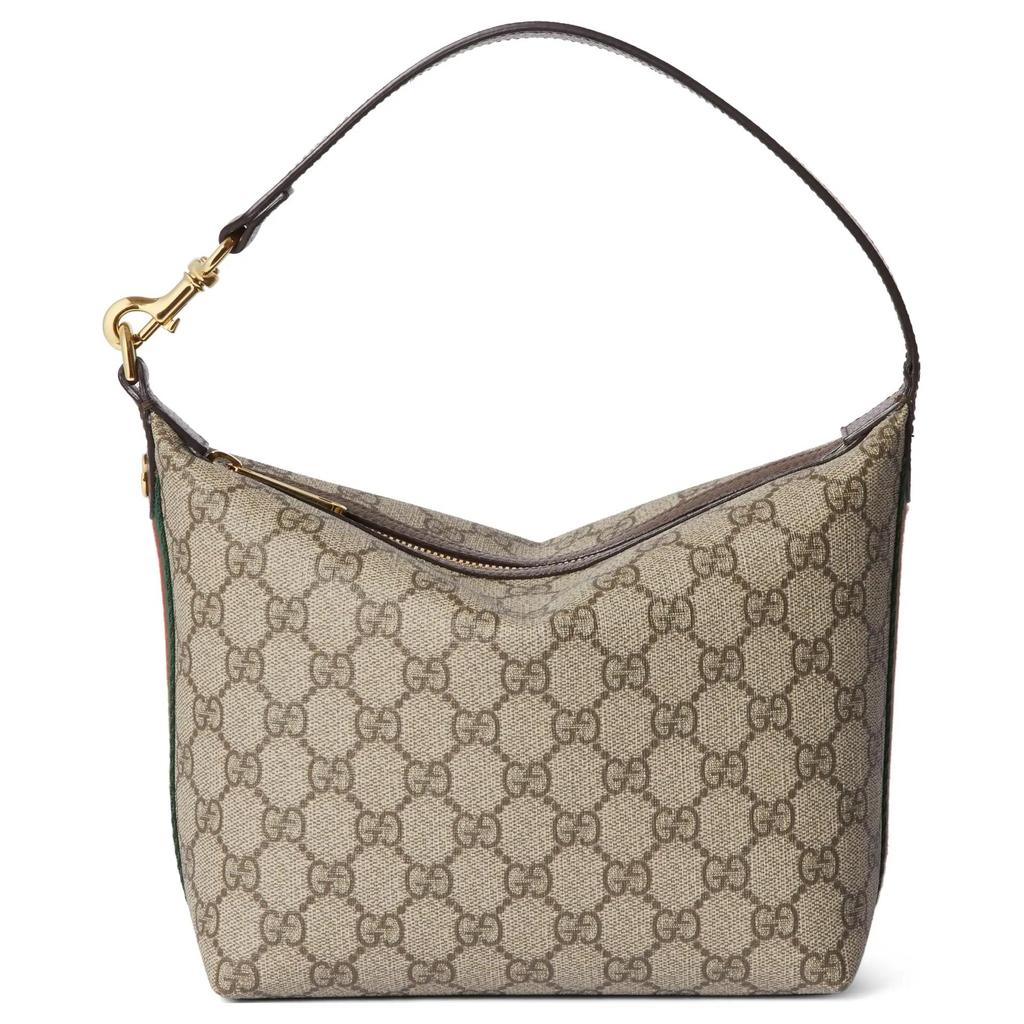 Gucci Ophidia Detachable Shoulder Strap Zipper Closure Supreme Canvas Handheld Single Shoulder Bag Women'S Brown
