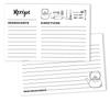 Inkdotpot 4x6 Inch Recipe Cards (Set of 50) , Thick Double Sided Premium Card Stock- Modern Style White Recipe Notecards